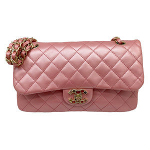 CHANEL Matelasse One Shoulder Bag Pearl Pink